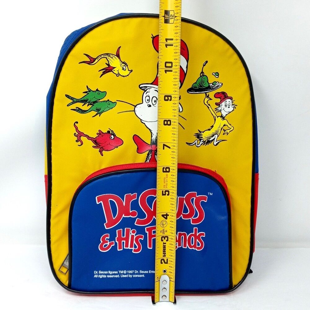 Vintage 1997 Dr. Seuss and Friends Kids Mini Backpack Pre-School Kindergarten - Picture 8 of 8